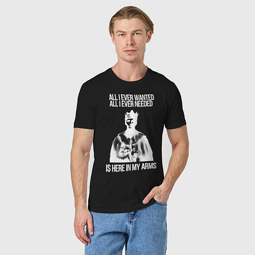 Мужская футболка In my arms белый / Черный – фото 3