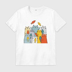 Мужская футболка Коты и рыбы