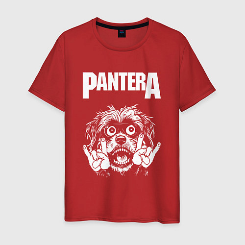 Мужская футболка Pantera rock dog / Красный – фото 1