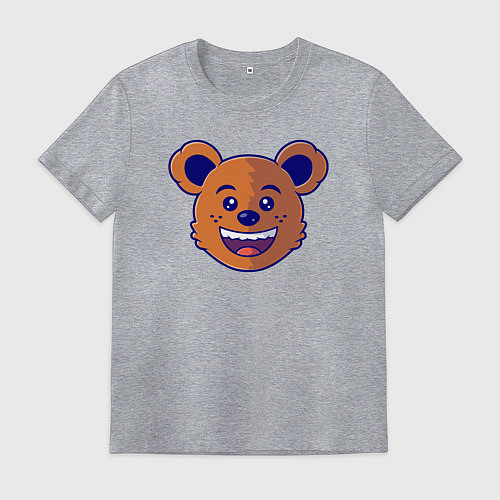 Мужская футболка Весёлый мишка / Меланж – фото 1