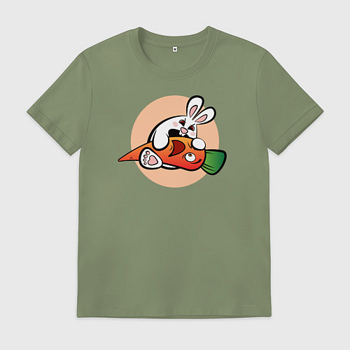 Мужская футболка Голодный кролик / Авокадо – фото 1