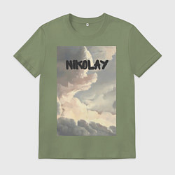 Мужская футболка Nikolay облака