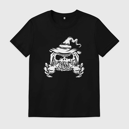 Мужская футболка Злая тыква / Черный – фото 1