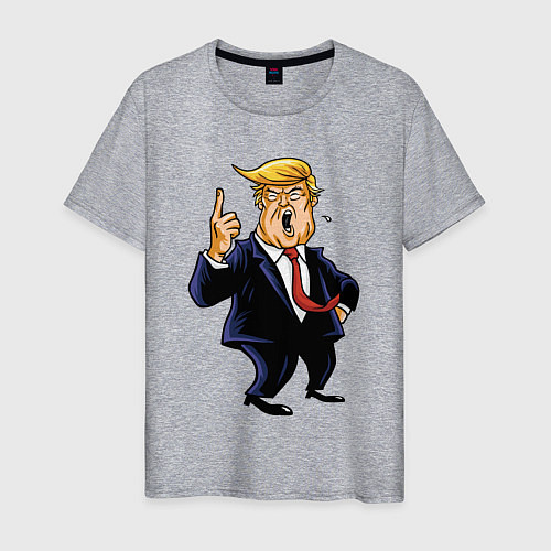 Мужская футболка Злой Трамп / Меланж – фото 1