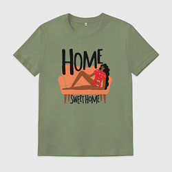 Мужская футболка Девушка дома