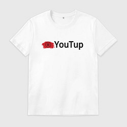 Футболка хлопковая мужская Youtup youtube, цвет: белый