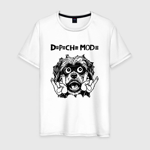 Мужская футболка Depeche Mode - rock dog / Белый – фото 1
