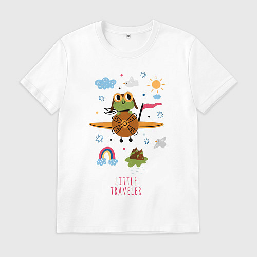 Мужская футболка Лягушонок пилот / Белый – фото 1