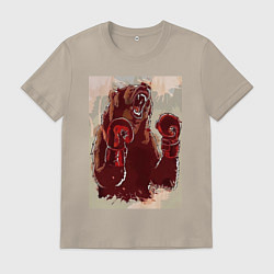 Мужская футболка Медведь боксер