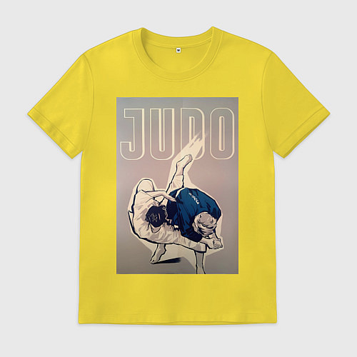 Мужская футболка Дзюдо бросок через бедро / Желтый – фото 1