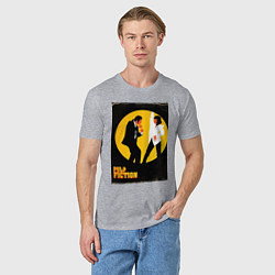 Футболка хлопковая мужская Криминальное чтиво парный танец, цвет: меланж — фото 2