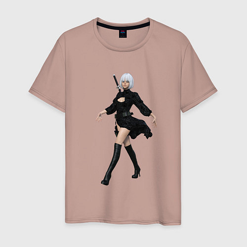 Мужская футболка Yorha 2b / Пыльно-розовый – фото 1