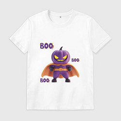 Мужская футболка Тыква супермен - хеллоуин