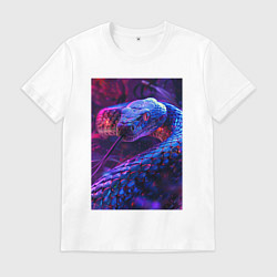 Мужская футболка Неоновая змея