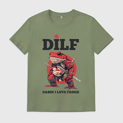 Мужская футболка DILF damn I love frogs