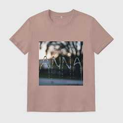 Мужская футболка Имя Анна из капель дождя