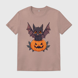 Мужская футболка Летучая мышь на тыкве