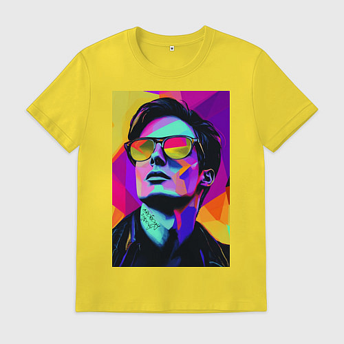 Мужская футболка Портрет Дурова pop art / Желтый – фото 1