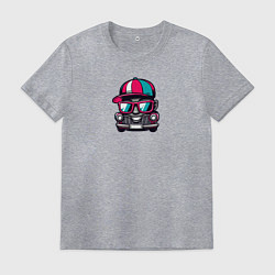 Мужская футболка Крутая тачка рэпер в очках - Прикол