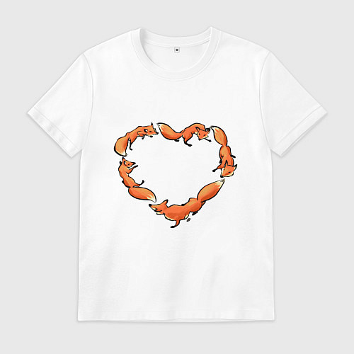 Мужская футболка Лисердце / Белый – фото 1