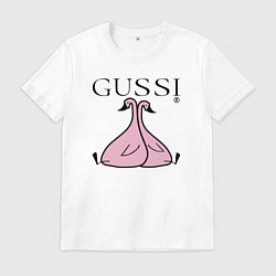 Мужская футболка Гусси - два розовых гуся