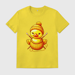 Мужская футболка Нейросеть - вязаный утёнок