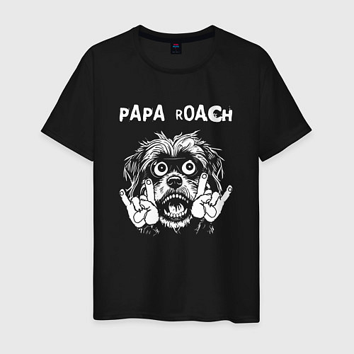 Мужская футболка Papa Roach rock dog / Черный – фото 1