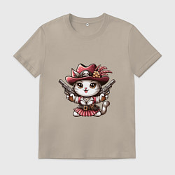 Мужская футболка Отважная кошечка пират