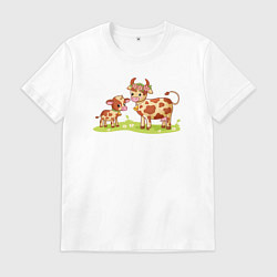 Мужская футболка Телёнок и корова