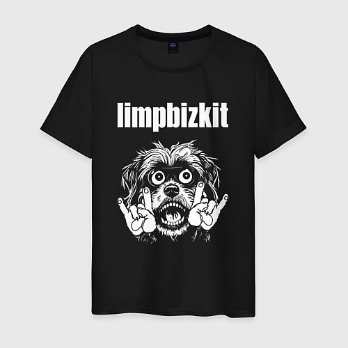 Мужская футболка Limp Bizkit rock dog / Черный – фото 1