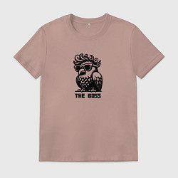 Мужская футболка Крутой голубь в очках и надпись - The Boss