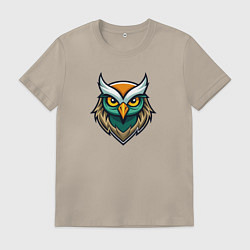 Мужская футболка Голова филина