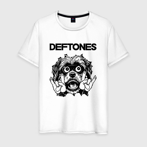 Мужская футболка Deftones - rock dog / Белый – фото 1