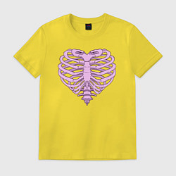 Футболка хлопковая мужская Break my bones, цвет: желтый