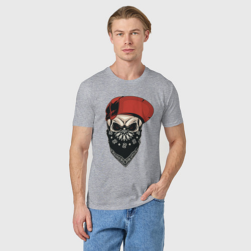 Мужская футболка Хип-хоп гангстер / Меланж – фото 3