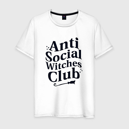 Мужская футболка Anti social witches club / Белый – фото 1