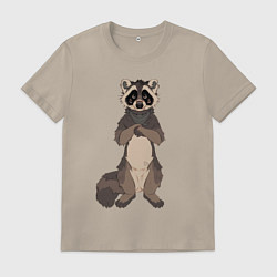 Мужская футболка Енот арт