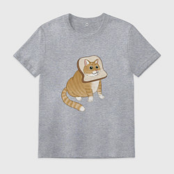 Мужская футболка Милый толстый котик-хлебушек