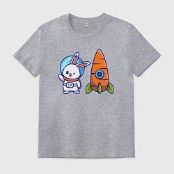 Мужская футболка Зайка астронавт