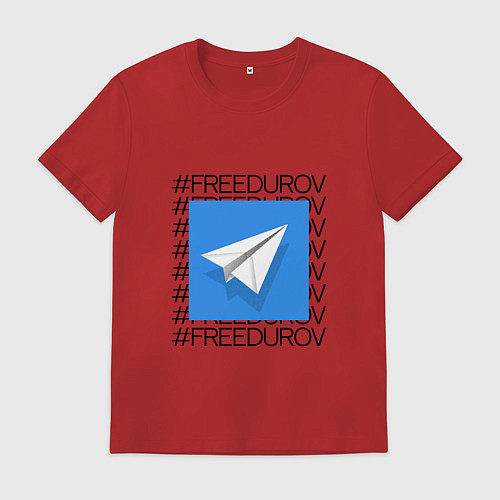 Мужская футболка Freedurov Свободу Павлу Дурову / Красный – фото 1