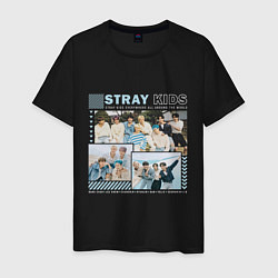 Футболка хлопковая мужская Stray kids ot8, цвет: черный