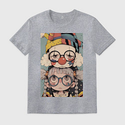 Мужская футболка Клоун с девочкой арт