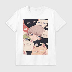 Мужская футболка Девушка с котиками