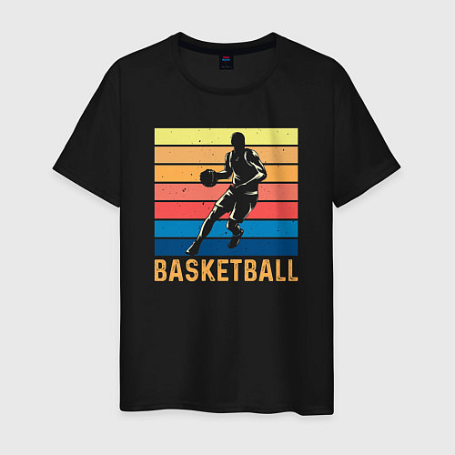 Мужская футболка Basketball lettering / Черный – фото 1