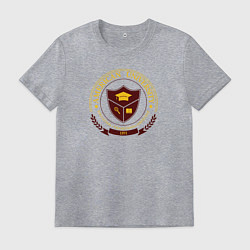 Футболка хлопковая мужская University emblem, цвет: меланж