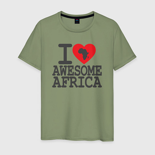 Мужская футболка Я люблю потрясающую Африку / Авокадо – фото 1