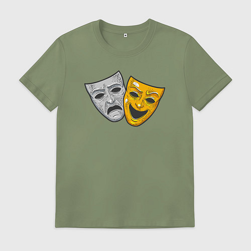 Мужская футболка Маски театра / Авокадо – фото 1
