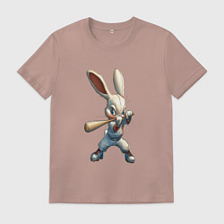 Мужская футболка Бейсбольный зайчик