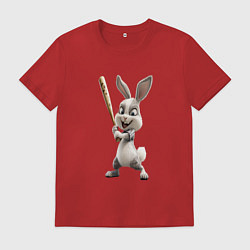 Мужская футболка Заяц спортивный