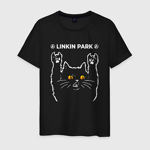 Мужская футболка Linkin Park 2024 rock cat / Черный – фото 1